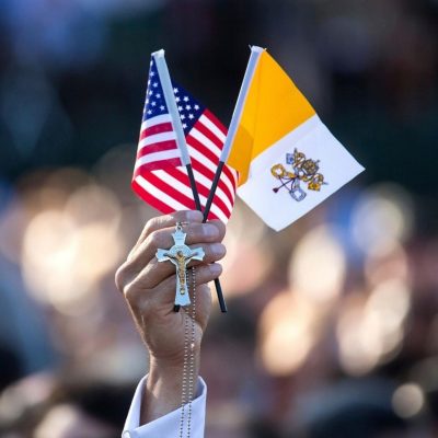 American Flag and Vatican Flag Image